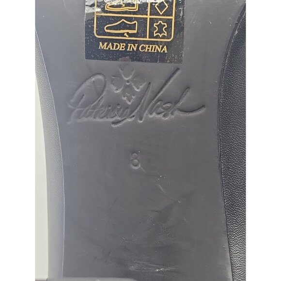 Patricia Nash Roberta Embroidered Black Leather Mules 3" Heel Pointed Toe Size 8 - Picture 11 of 11